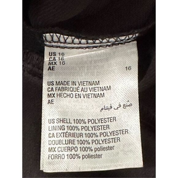 Inc Women’s Black RuffledSleeveless Cowl Neck Wide Leg Party Jumpsuit Size 16 - Picture 6 of 7